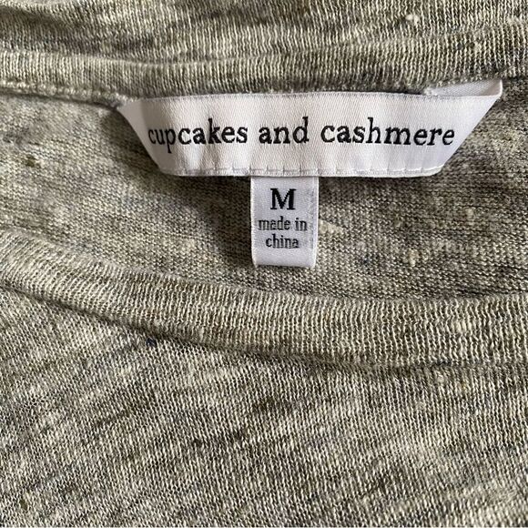 Cupcakes & cashmere Linen Tie Hem Crop Top Size M - Picture 4 of 7